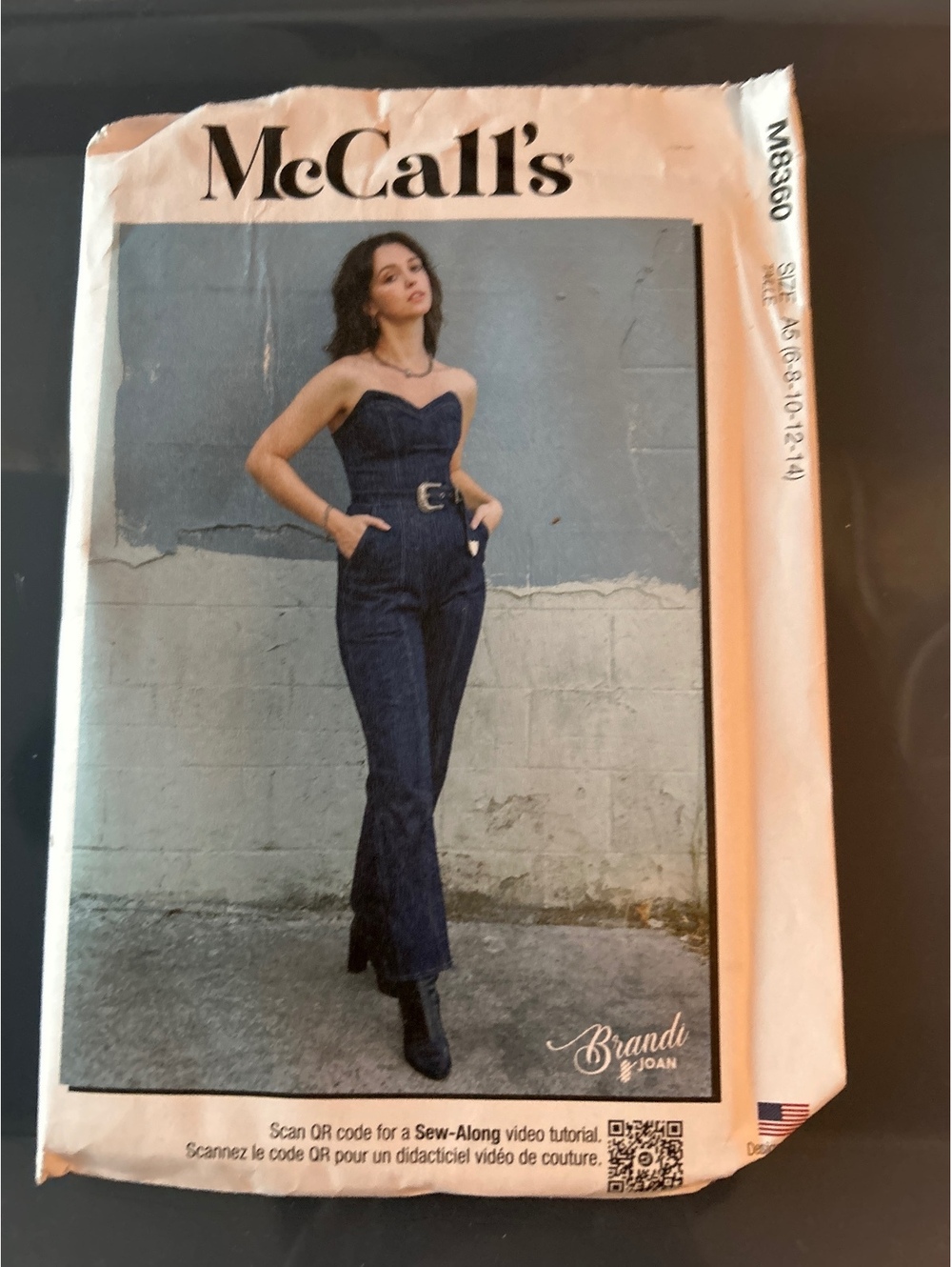McCall's Sewing Pattern M8300 - Women's Strapless Jumpsuit with Belt